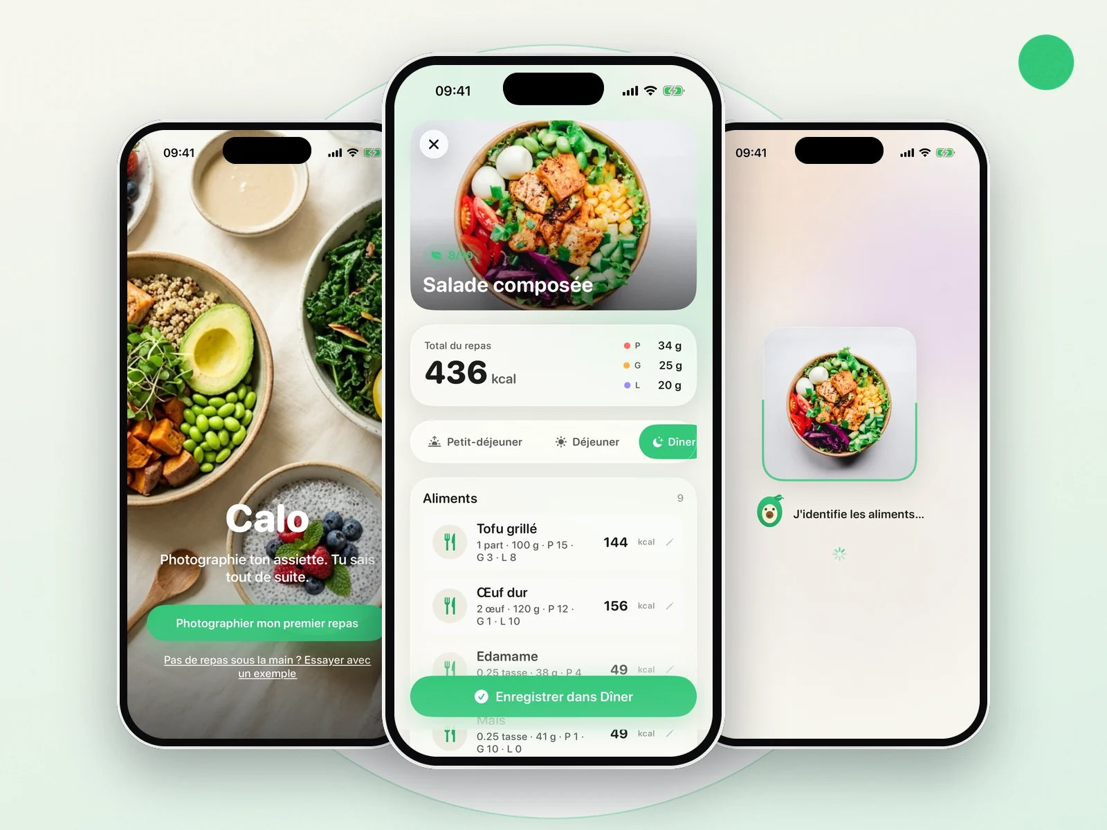 Calo screens on iPhone